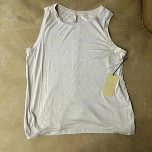 Halogen Crewneck High-Low Tank Dusty Rose Split Back Medium